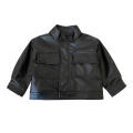 Children's Leather Jacket Autumn Short Stand Collar